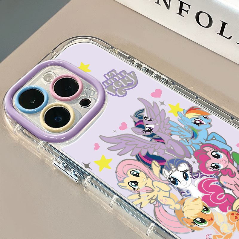 小马宝莉合照适用于苹果16promax镜面奶油壳iPhone15手机壳华为p可爱小米15防摔潮流保护套mate70小众