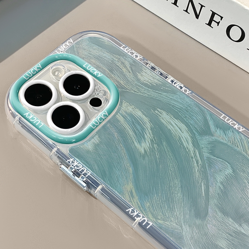 锡纸纹青适用苹果15奶油羽纱纹卡通透明手机壳iphone16pro华为p70苹果11创意可爱保护套防摔15ProMax全包mate