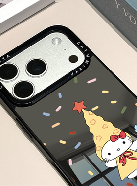 糖拉长帽KT适用苹果17promax手机壳iPhone16pro刀锋镜面华为mate70保护套荣耀VIVO创意小米