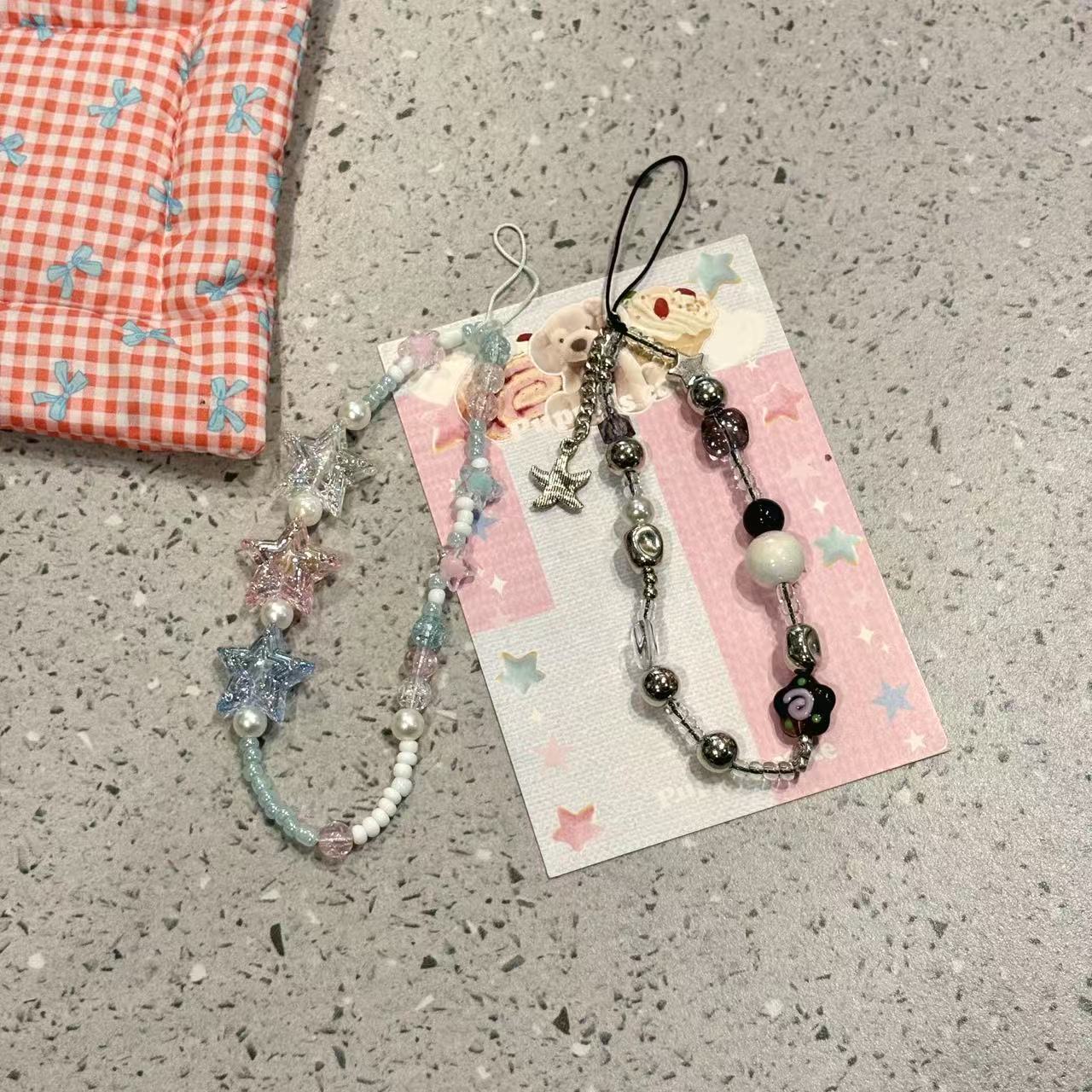 ins适用手机壳苹果华为手链ccd相机包包配件韩系高级手机串珠链条