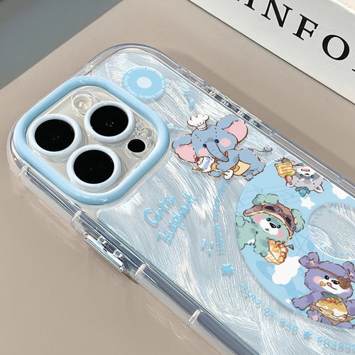 小象唱片适用苹果16pro奶油羽纱手机壳iphone15可爱华为p80卡通荣耀创意mate70保护套小众小米15新款