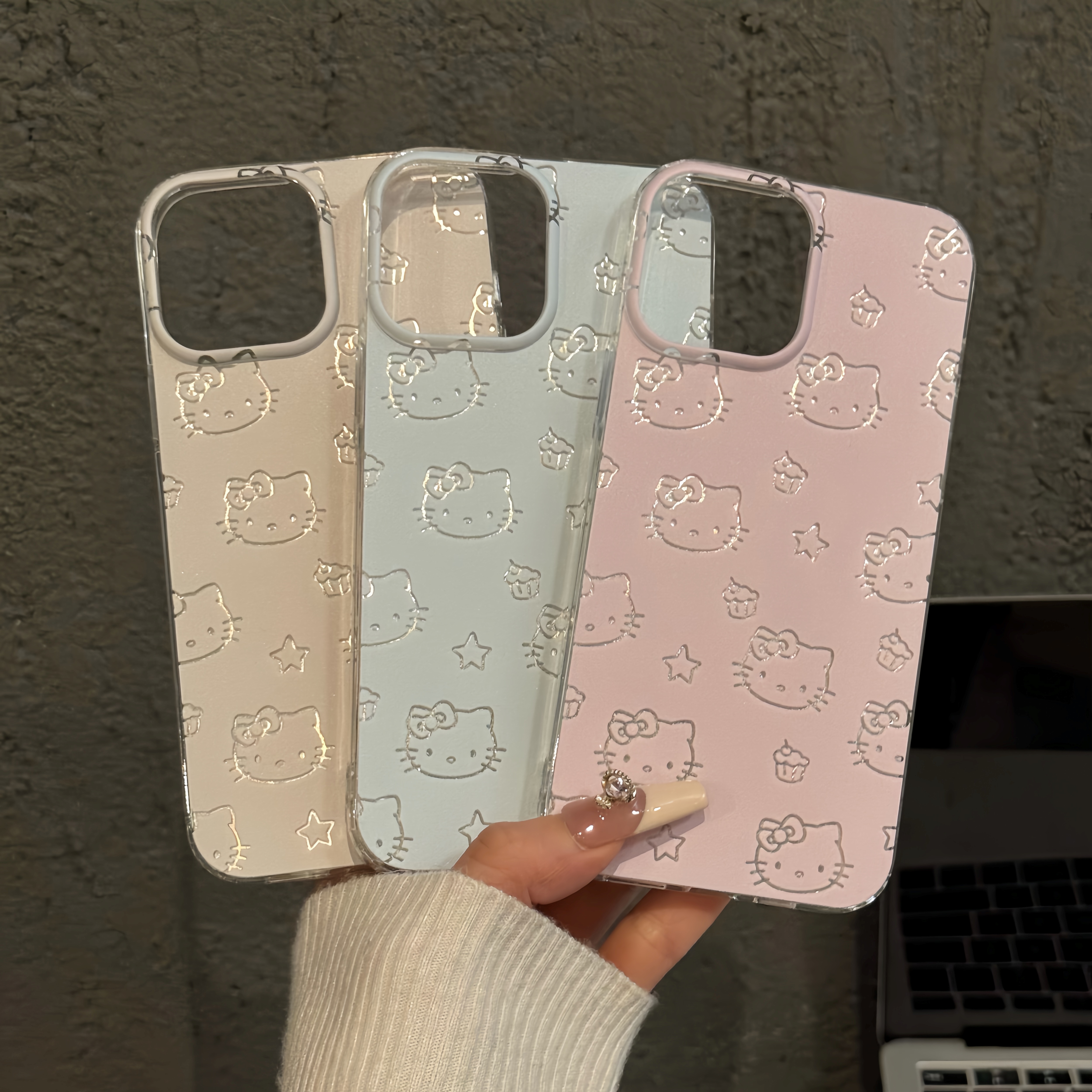 星星kitty适用苹果16pro羽纱IMD卡通手机壳iphone15可爱华为苹果11创意小米可爱mate保护套14ProMax荣耀