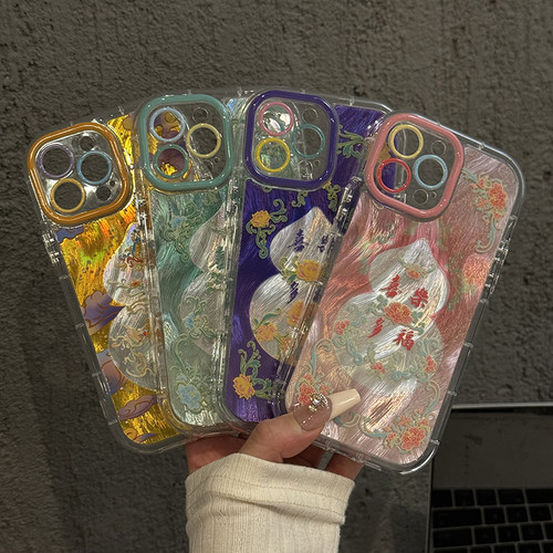 喜乐多福葫芦适用苹果16pro羽纱奶油卡通手机壳iphone15可爱华为创意简约小米15保护套mate70小众红米k新款