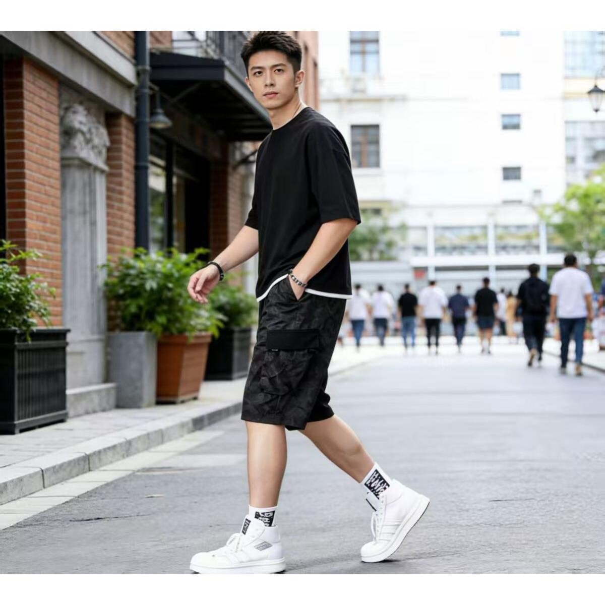 2026新款大码工装短裤加大宽松休闲迷彩五分夏季加肥胖子男装裤子