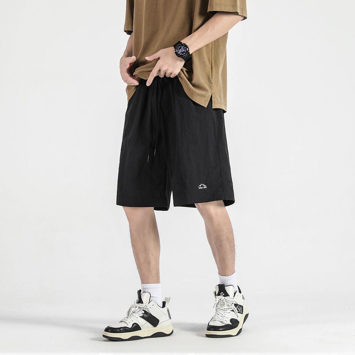 户外速干伞兵短裤男夏季美式梭织潮牌运动沙滩五分裤透气凉感中裤