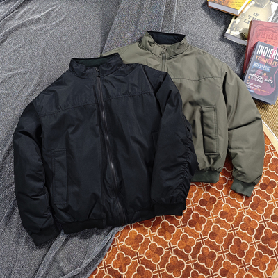 XDFK「御寒」白鸭绒羽绒服外套潮牌短款bomber飞行员夹克美式上衣