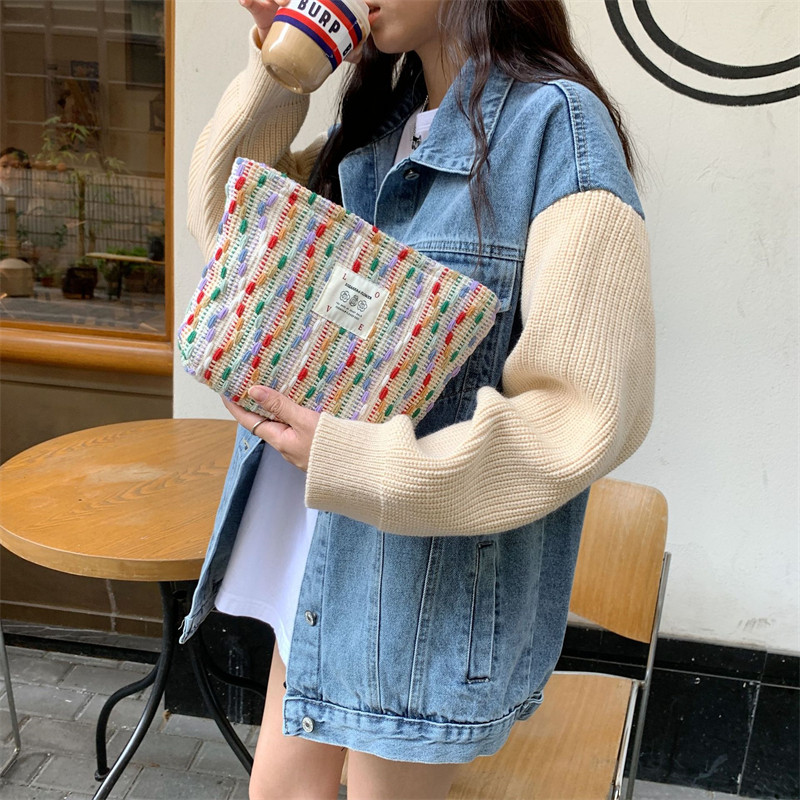 ins韩风彩虹糖豆化妆包迷你随身图片