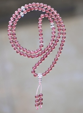 俄罗斯星空蔷薇粉超级七佛珠手链