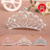 中大号皇冠头饰儿童韩国王冠发饰镶水钻水晶女童女孩宝宝舞台表演