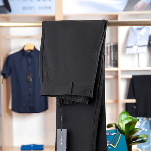 吊牌780雅戈尔男士休闲裤夏季薄款黑色商务免烫修身VCHX310105AWY