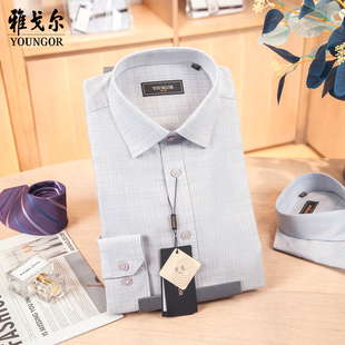 春季 衬衫 商务休闲DP119701DBY 长袖 专柜1080雅戈尔绵羊毛免烫男士