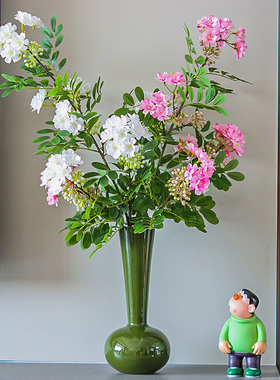 含笑花仿真花束客厅落地花瓶插花
