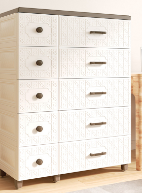 抽屉式收纳柜子储物柜卧室85cm宽超大塑料家用置物加高多层整理箱