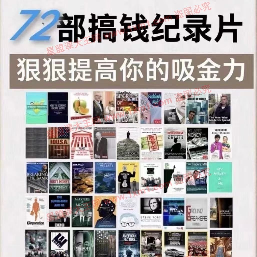 75部548集搞钱纪录片商业纪录片狠狠提升你的吸金能力必看素材