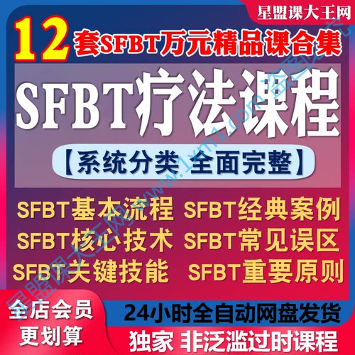 SFBT焦点解决核心技术课程心理咨询师短期治疗方法案例教学视频
