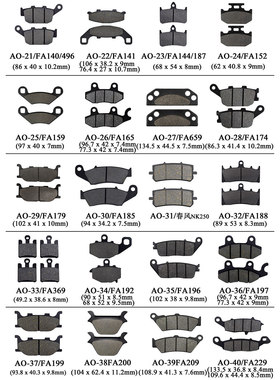 适配FA159/165/659/174/185/369/197/229/231266通用前后刹车片