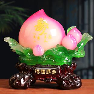 大号福寿双全寿桃摆件创意礼品送长辈80爷爷奶奶生日礼物祝寿贺寿