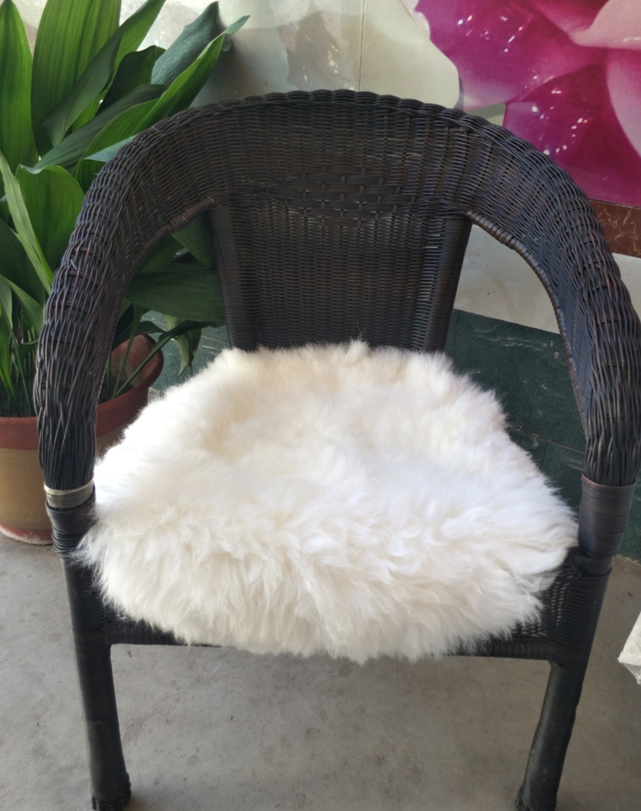 纯羊毛一体 整张羊皮DIY制作汽车座椅垫  沙发垫  餐椅垫 瑜伽垫