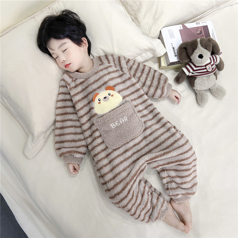 魔王千千儿童珊瑚绒加厚款睡衣