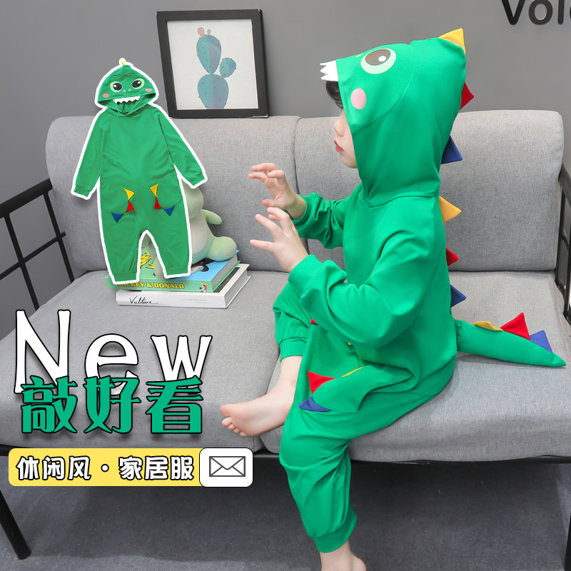 儿童连体睡衣纯棉春秋带尾巴恐龙男宝宝防着凉家居服女童爬服睡袋,童装/婴儿装/亲子装,家居服连体衣,淘宝优惠券,粉丝福利购,淘宝优惠卷