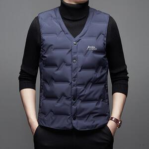 中年男士冬季马甲羽绒服爸爸冬装马夹内穿坎肩中老年轻薄保暖背心