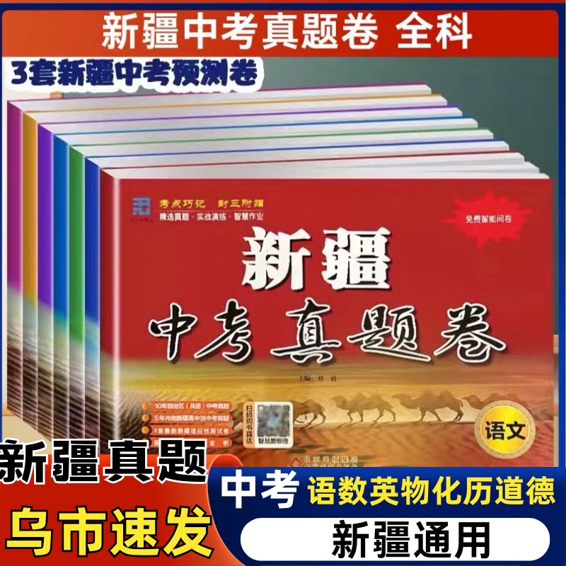新疆中考真题数学语文英语物理化学政治道德与法治历史汇编及模拟预测试卷骆驼卷新疆包邮初三九年级上下总复习资料备考2026