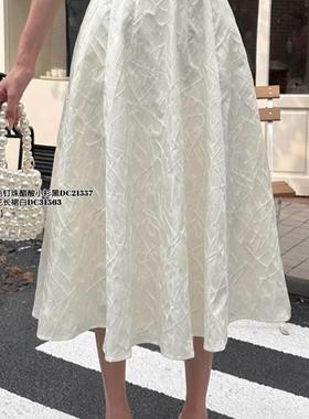 现货特价2024年Di-sui夏季新款欧洲站31563时尚提花长裙