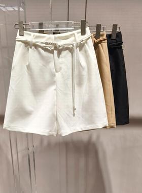 现货特价2024年Di-sui夏季新款36620五金扣配腰带短款宽松瘦中裤