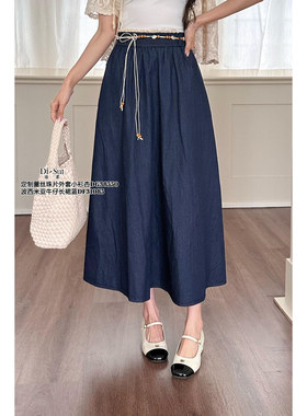 现货特价DI-SUI欧洲站2025新款31085韩版简约百搭高腰显瘦半裙