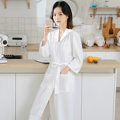 酒店美容院专用睡袍和服浴衣白色