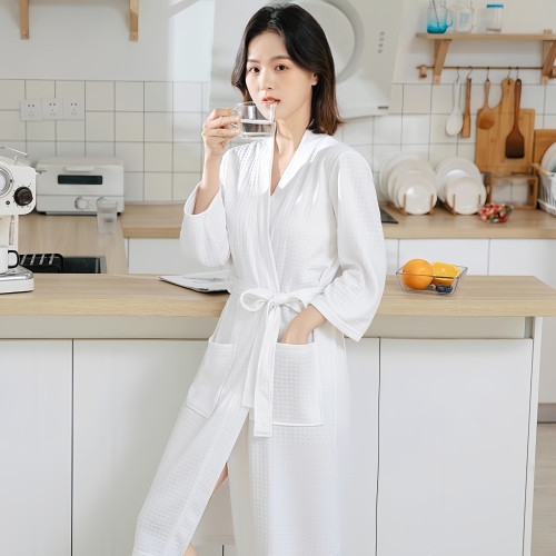 酒店美容院专用睡袍和服浴衣白色