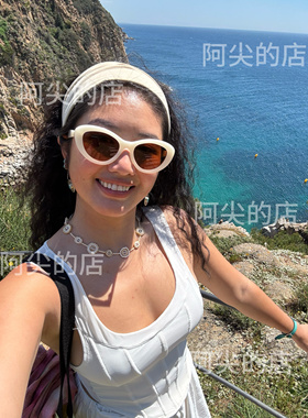 阿尖的店 黄色圆形项链