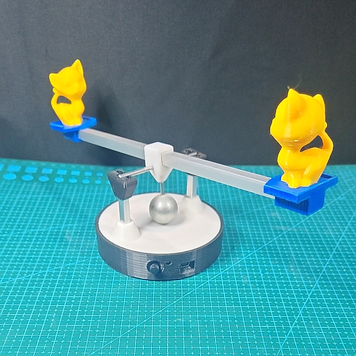 手工制作无永磁铁的翘翘板摆3D打印配件组装摆件玩具