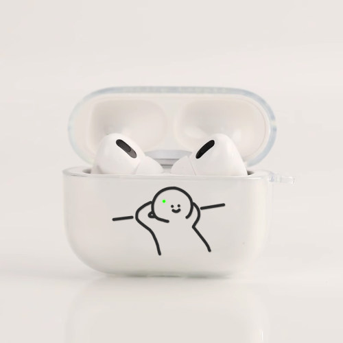 azeyao摆烂适用苹果Airpods2pro3代无线耳机软壳保护套二代透明对灯开盖发光软耳机套Pro2都是壳躺平