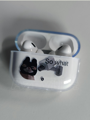 azeyao工作室动漫可爱监控猫猫对灯适用苹果Airpods2pro3代软壳保护套二代对灯AirPods4耳机套Pro2五代透明