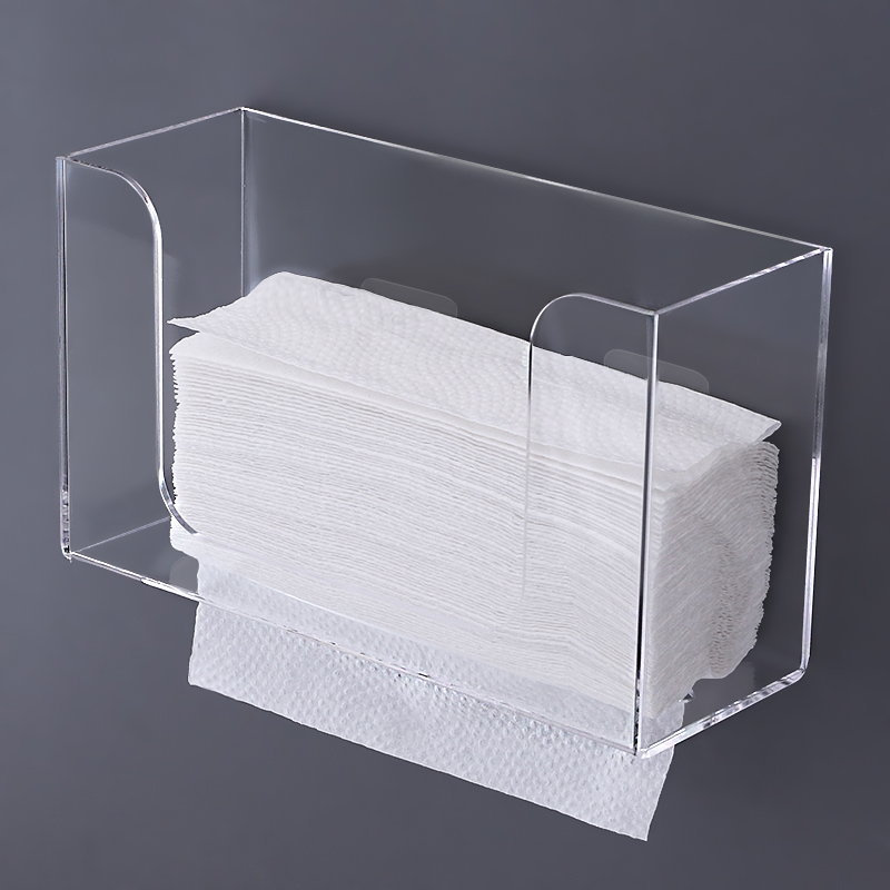 商用卫生间纸巾盒亚克力免打孔