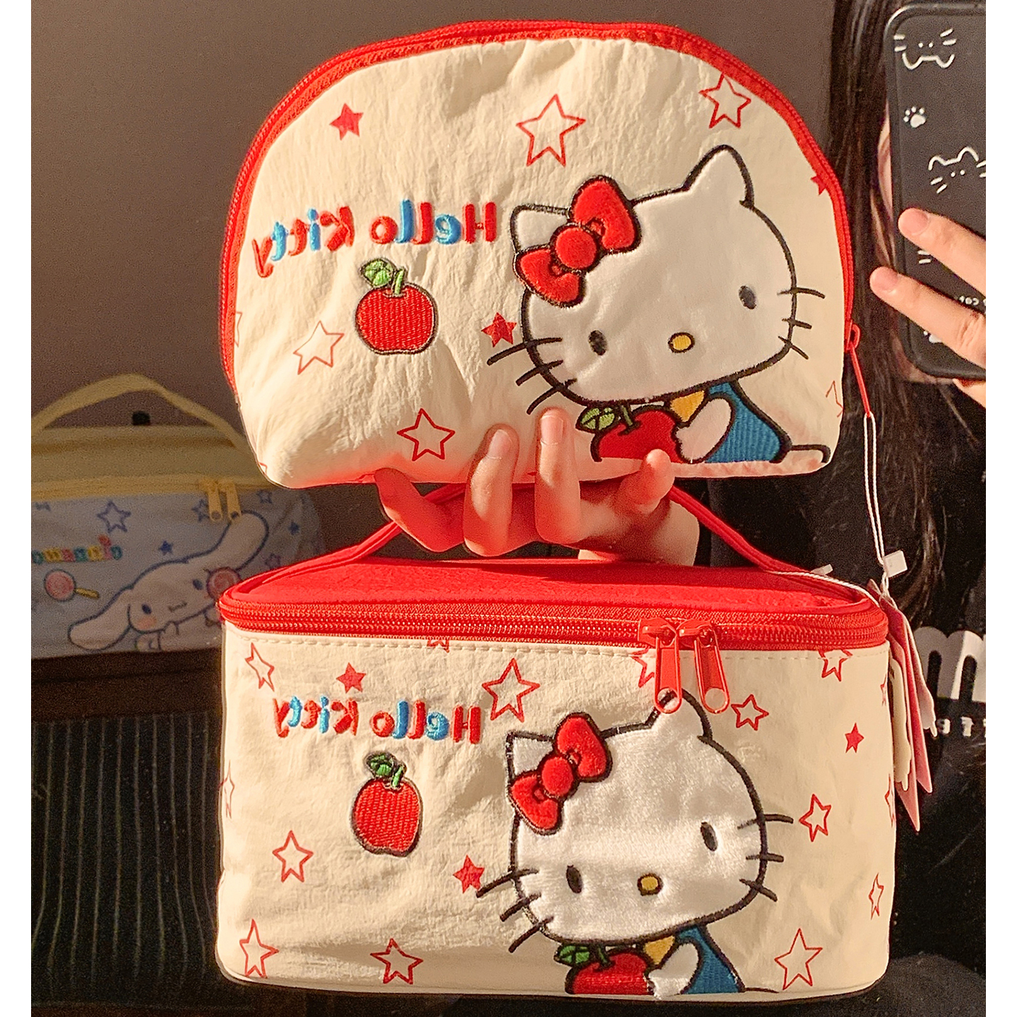 正版三丽鸥可爱化妆包便携大容量