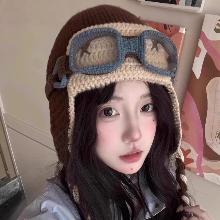檀健次同款针织帽女秋冬保暖护耳