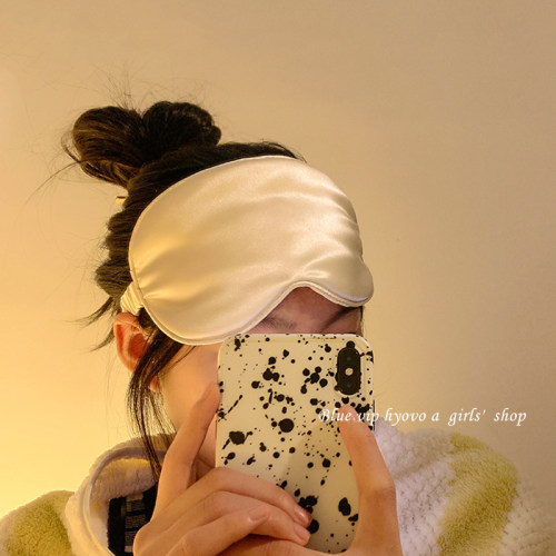 遮光睡眠眼罩女生睡觉专用仿真丝