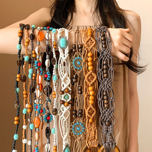 波西米亚民族风腰链配饰女配裙子