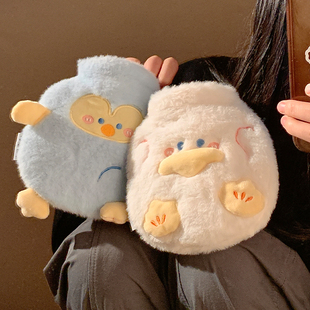 可爱小企鹅注水热水袋小号暖水袋女冬季 女生热敷肚子暖手宝暖宝宝