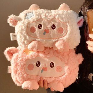 可爱小羊热水袋充电式 防爆热水袋暖水袋毛绒暖手宝暖宝宝2025新款