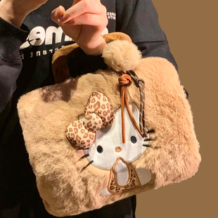 手提豹纹hellokitty热水袋充电防爆暖宝宝三丽鸥可爱暖手宝暖水袋