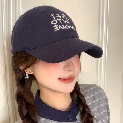 韩系字母刺绣棒球帽女春夏大头围百搭显脸小遮阳鸭舌帽子2026新款