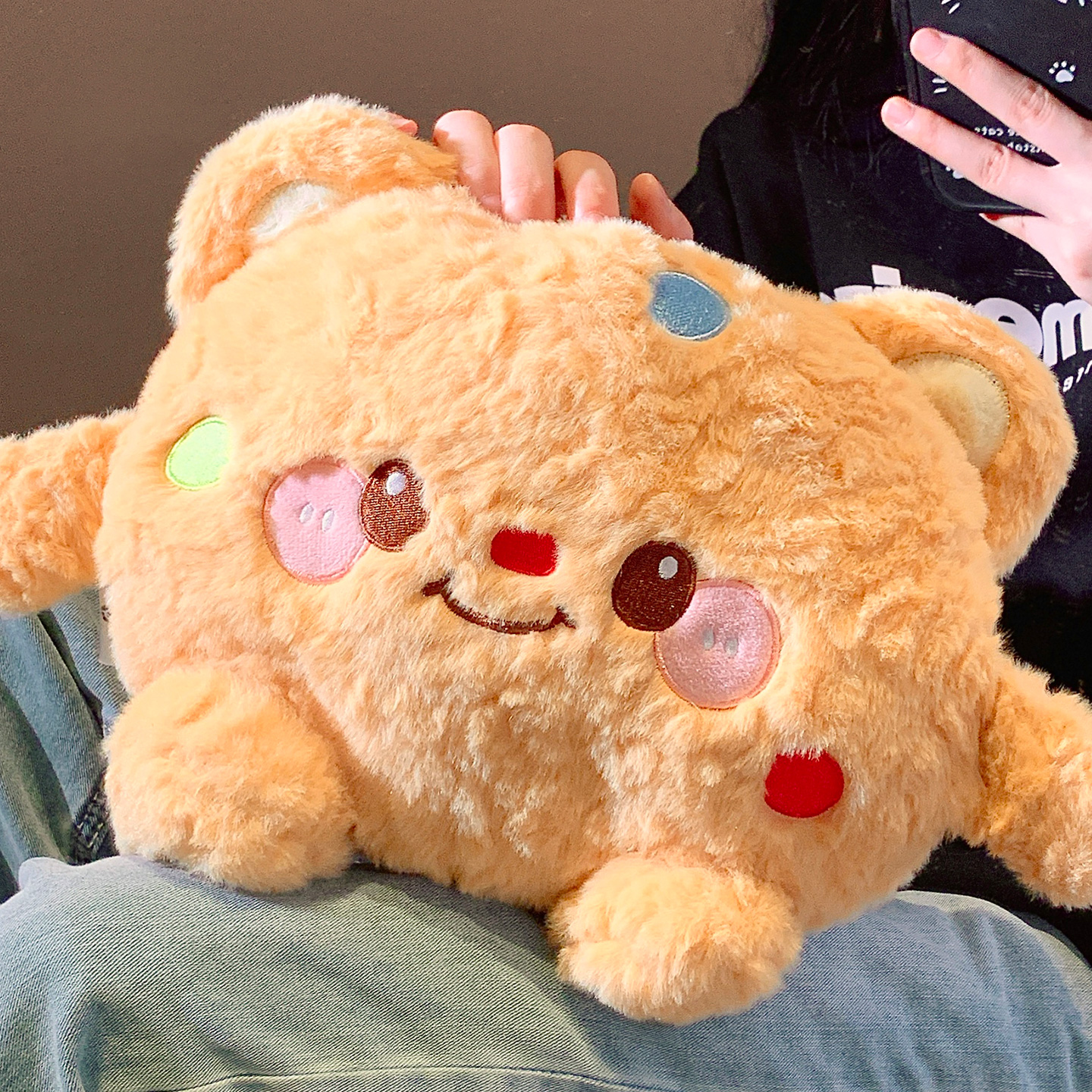 可爱黄油小熊热水袋充电款防爆暖水袋女生痛经敷肚子暖手宝暖宝宝