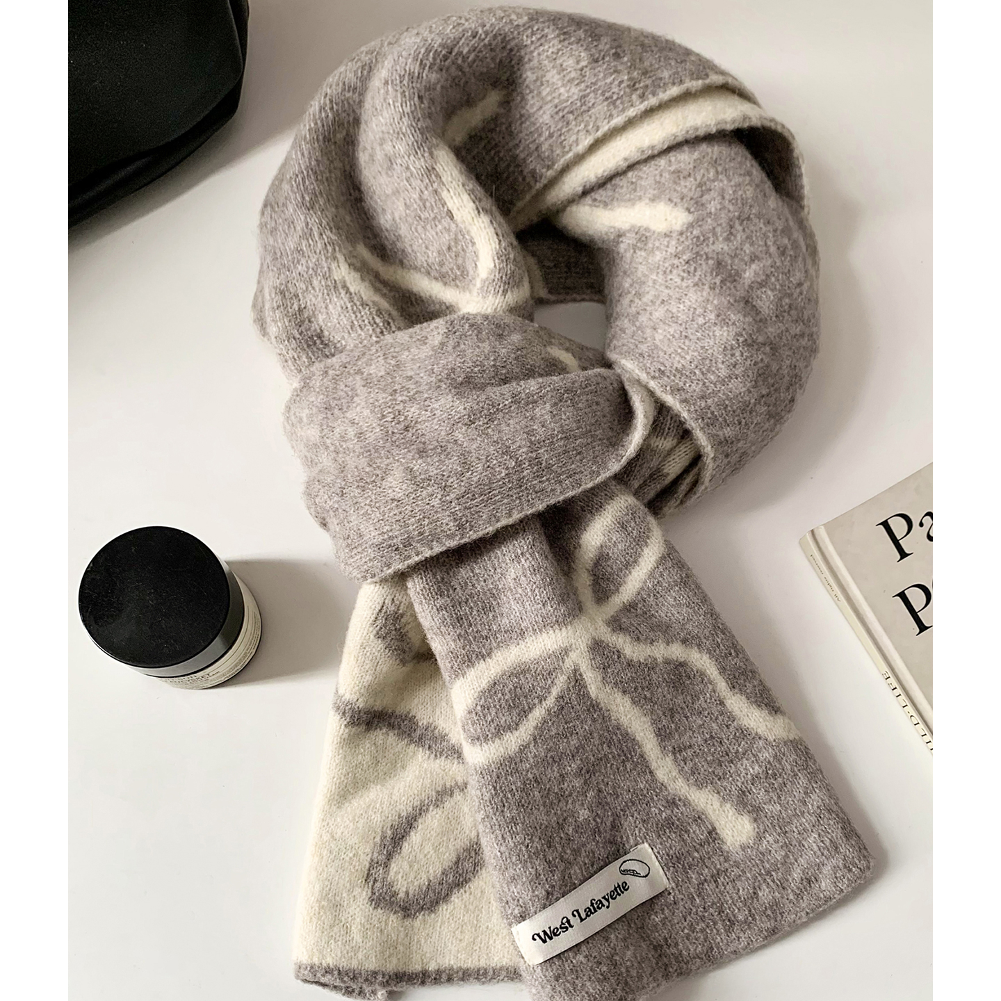 韩版蝴蝶结2025新款冬季保暖围巾