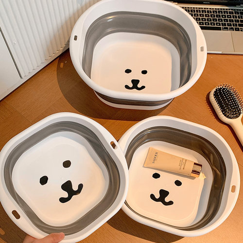 可爱小熊折叠洗脸盆家用学生宿舍