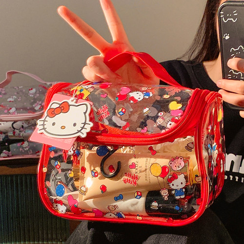 正版hellokitty化妆包女便携防水