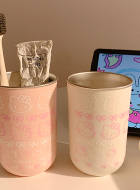 可爱猫咪不锈钢漱口杯家用刷牙缸情侣洗漱杯子学生宿舍刷牙杯牙具