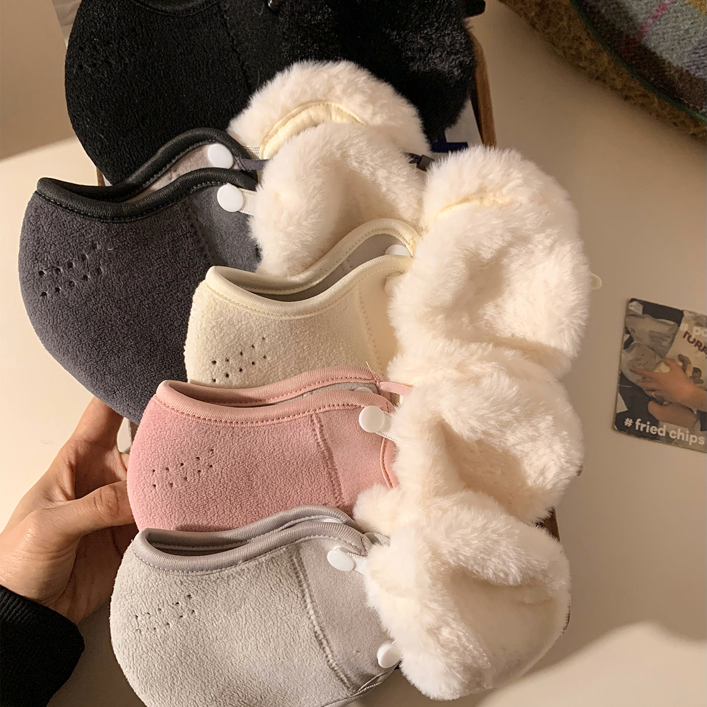 冬季保暖口罩耳罩二合一加绒加厚